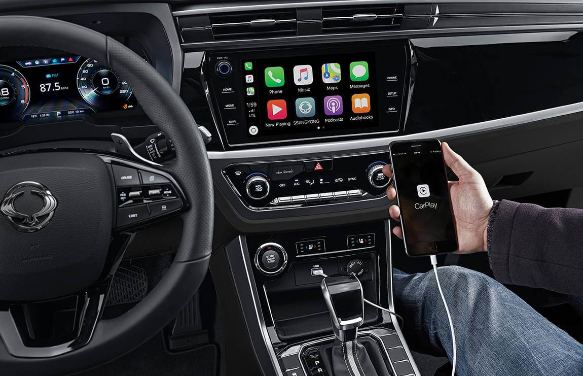 Novi Korando Google Android Auto in Apple CarPlay